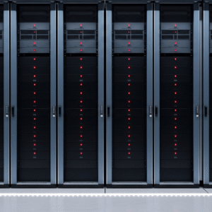 Data center moderne avec serveurs sécurisés pour hébergement web